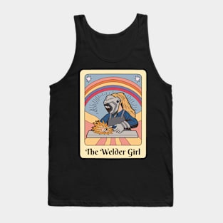 Vintage Welder Girl Tarot Art Tank Top